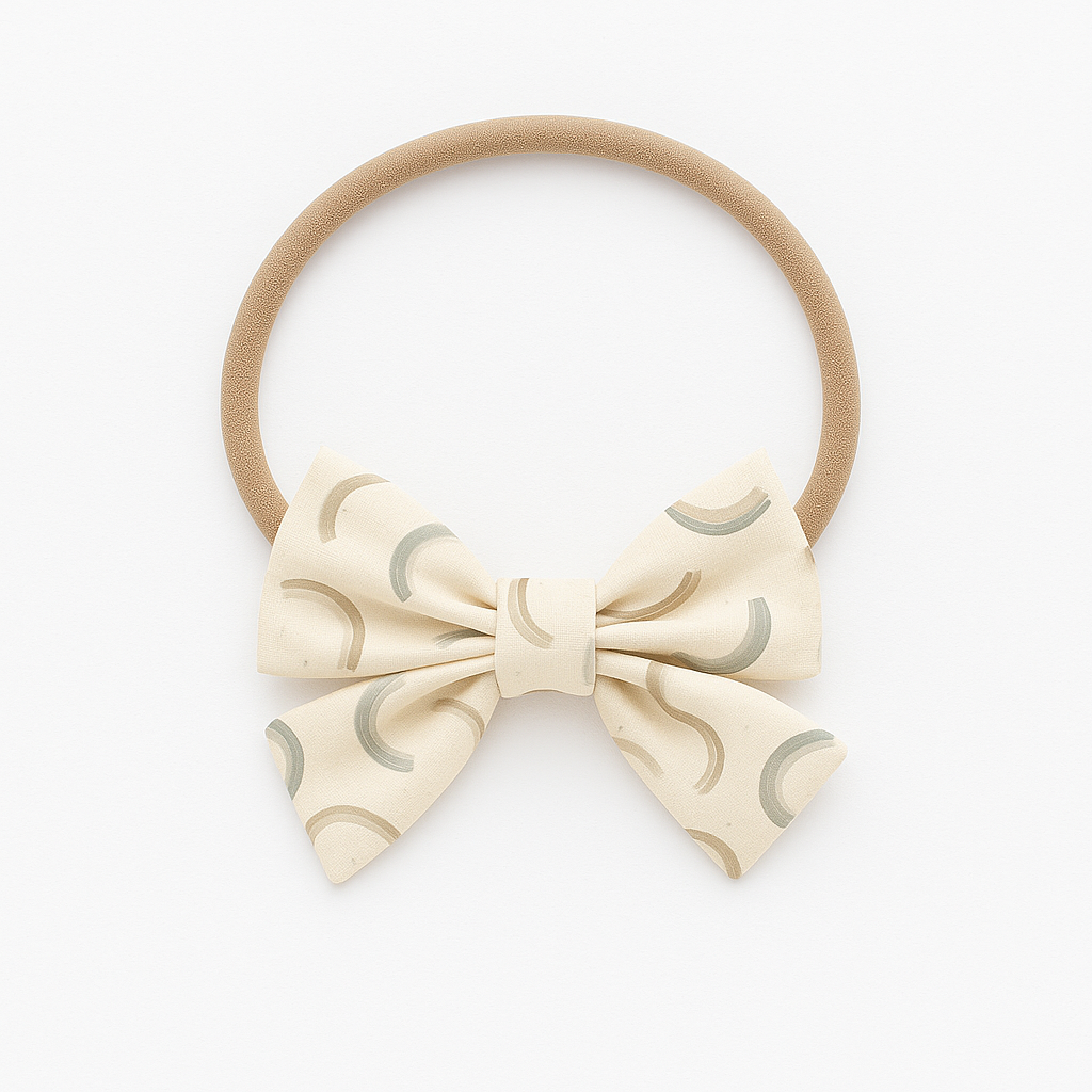 Dainty Bow Headband- Misty Arches