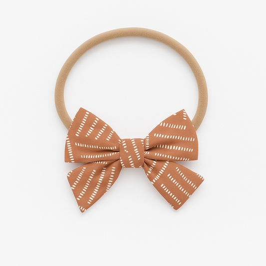 Dainty Bow Headband- Desert Drizzle