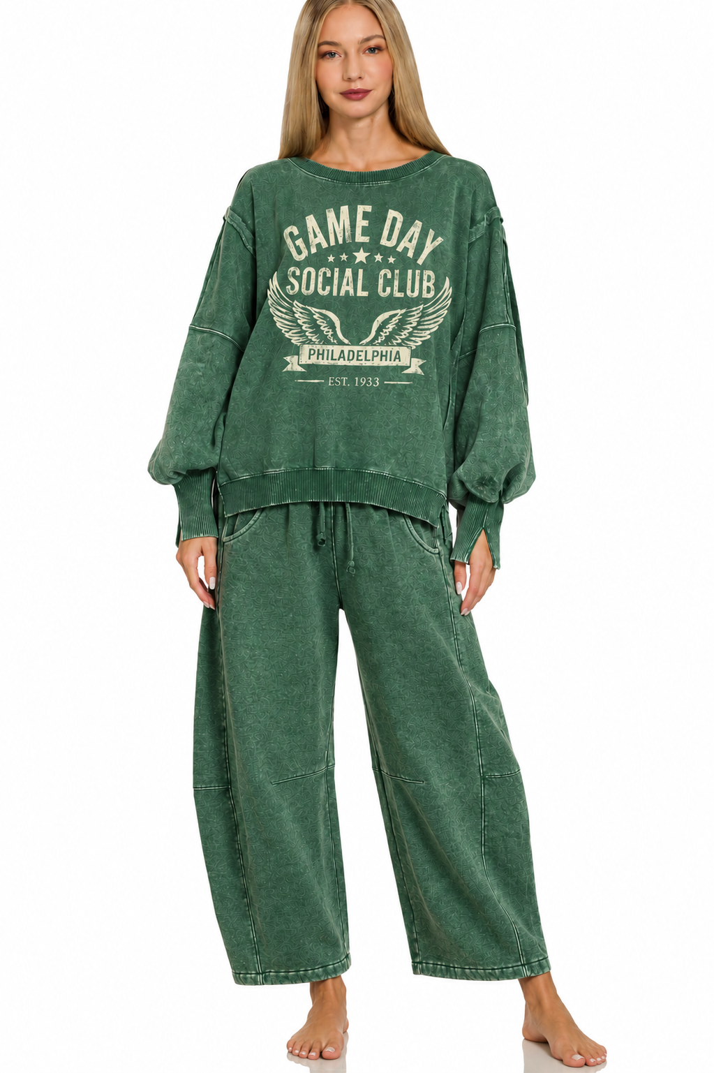 Game Day Social Club™ Vintage Wash Hi-Low Sweatshirt