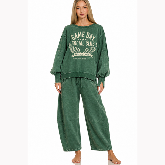 Game Day Social Club™ Vintage Wash Hi-Low Sweatshirt